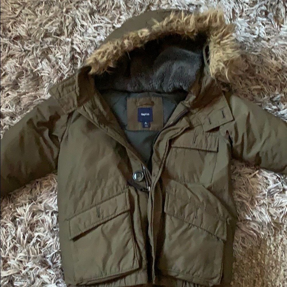 Gap kids army green winter coat